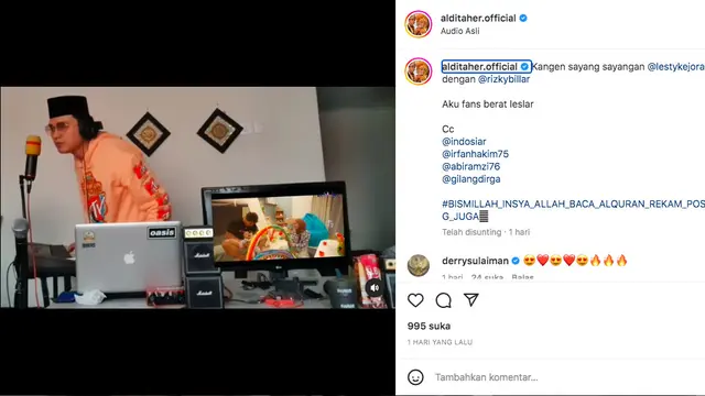 Aldi Taher Ciptakan Lagu untuk Dukung Lesti Kejora dan Rizky Billar Berdamai