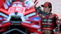 Pembalap Spanyol Marc Marquez dari Tim Ducati Lenovo di Sirkuit Internasional Chang di Buriram, Thailand, Minggu, 1 Maret 2026. (AP Photo/Kittinun Rodsupan)