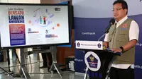 Ketua Tim Pakar Gugus Tugas Nasional Wiku Adisasmito menyampaikan, peluncuran awal sistem informasi Bersatu Lawan COVID di Graha BNPB, Jakarta, Senin (27/4/2020). (Dok Badan Nasional Penanggulangan Bencana/BNPB)