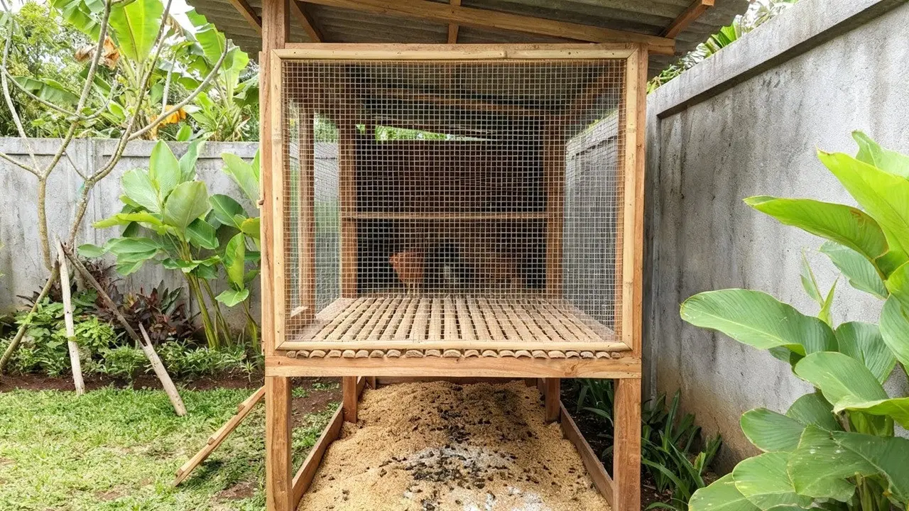 Kandang Ayam Minimalis yang Tidak Bau dan Mudah Dibersihkan