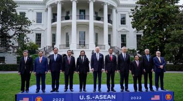 Presiden AS Joe Biden menjadi tuan rumah KTT AS-ASEAN di Gedung Putih, Kamis (12/5). (AP)