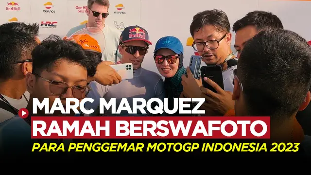 VIDEO: Saat Para Riders MotoGP Diserbu Para Penggemar di Paddock, Marc Marquez Ramah Sekali