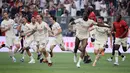 Meski begitu, AC Milan tampil lebih efektif. Milan mampu melepaskan 18 tembakan yang 12 di antaranya mengarah ke gawang. (AFP/Filippo Monteforte)