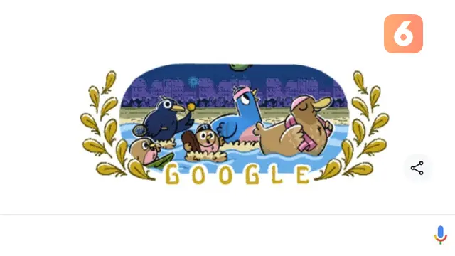 Google Doodle Olimpiade 2024 Paris.