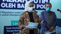 Kepala BPOM Penny K Lukito menjelaskan perkembangan Vaksin Nusantara di sela acara “Workshop Pengawalan Vaksin Merah Putih” di Jakarta, Selasa (13/4/2021). (Dok BPOM RI)