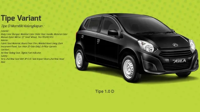 Daihatsu Ayla 1.0 D MT MI