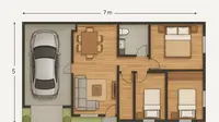 Inspirasi Denah Rumah 7x13 3 Kamar Tidur untuk Keluarga Modern di 2025