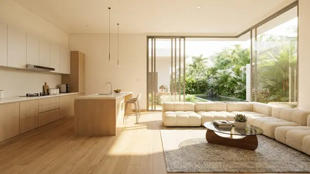 Ide Desain Dapur dan Ruang Tamu Menyatu untuk Rumah Modern