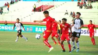 Duel Thailand U-19 Vs Myanmar U-19 pada semifinal Piala AFF U-19 2018, Kamis (12/7/2018) di Stadion Gelora Delta, Sidoarjo. (Bola.com/Zaidan Nazarul)