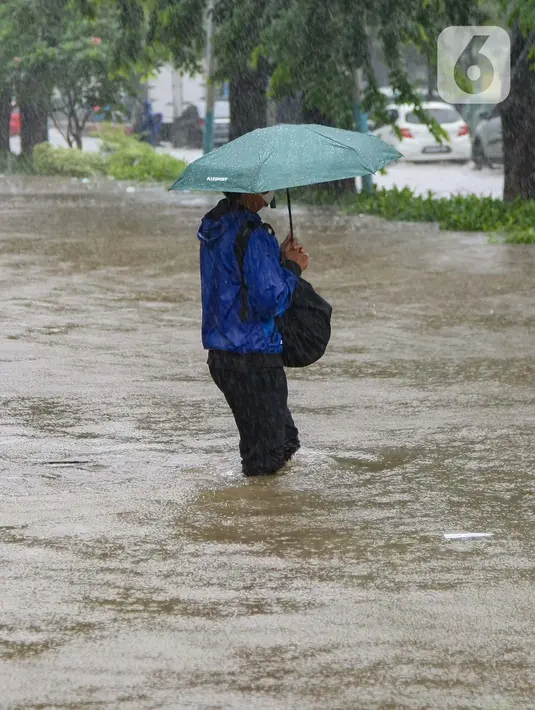 Ketinggian banjir di kawasan tersebut mencapai 70 cm. (merdeka.com/Arie Basuki)