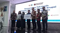 Keluarga Jurnalis Hilang Kontak di Perairan Krakatau Terima Santunan 10 BUMN