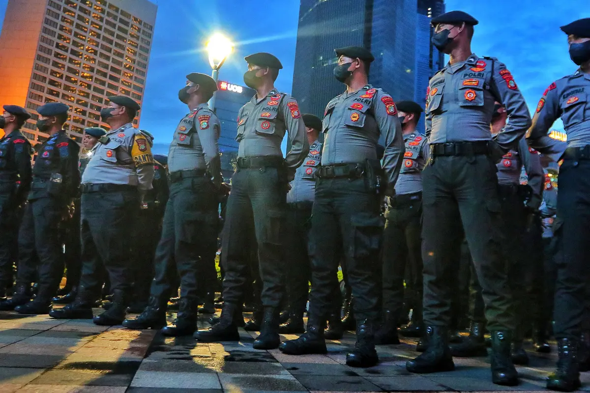 TNI - Polri Siagakan Pasukan Untuk Amankan Perayaan Tahun Baru 2023 di BundaranHI