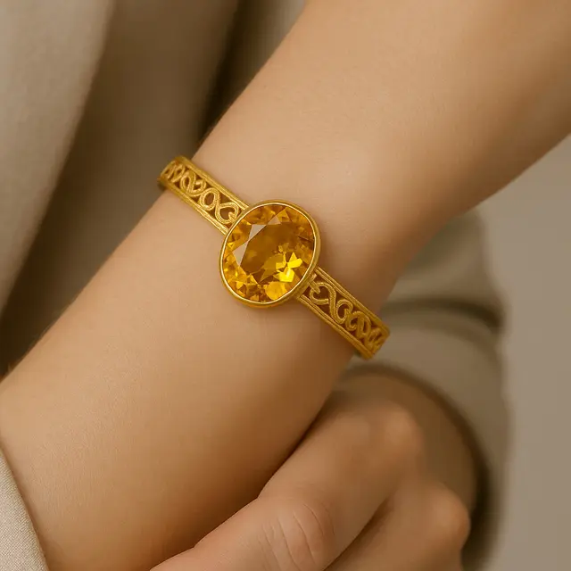 Model Gelang Emas 22 Karat dengan Batu Mulia Pilihan