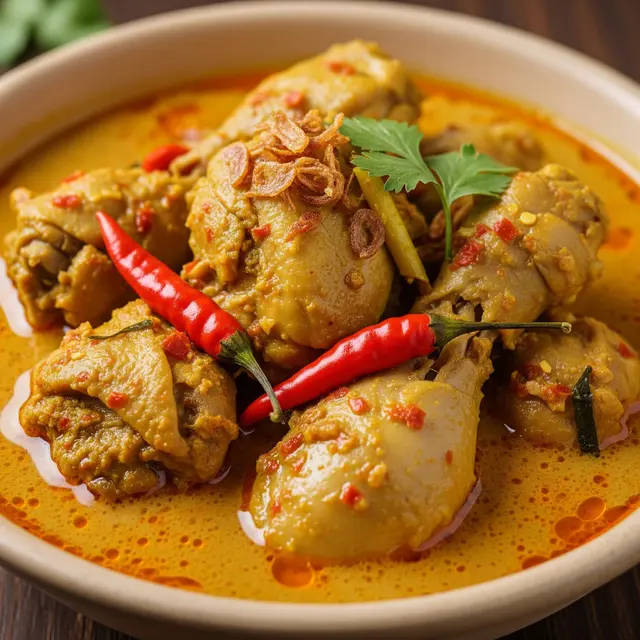 Resep Bumbu Opor Ayam Kuning Santan (Image by Gemini AI)