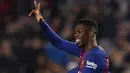 Ousmane Dembele yang didatangkan pada tahun 2017 tampaknya belum bisa menjawab lubang yang ditinggalkan Neymar di Barcelona. Penyerang berusia 22 tahun dengan banderol 93 juta pound coba dijual pada klub yang berminat seperti Bayern Munchen, PSG dan Liverpool. (AFP/Josep Lago)