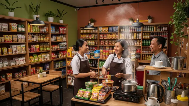 Konsep Open Kitchen Mini (Khusus Warung yang Jual Kopi/Makanan Instan)