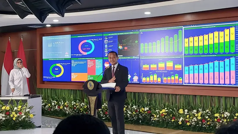 Menteri Investasi/Kepala Badan Koordinasi Penanaman Modal (BKPM) Bahlil Lahadalia mengungkapkan realisasi investasi di Indonesia menembus Rp 829,9 triliun pada semester I-2024.