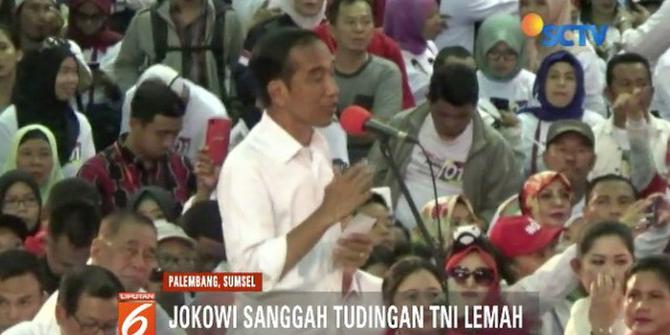 Kampanye Terbuka di Palembang, Jokowi: Jangan Remehkan Kekuatan TNI