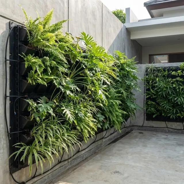 Model Kebun Mini di Teras Cor Tanpa Tanah