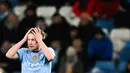 Manchester City menelan kekalahan telak dari Tottenham Hotspur pada laga pekan ke-11 Premier League musim ini, Minggu (24/11/2024) dini hari WIB. (AFP/Paul Ellis)