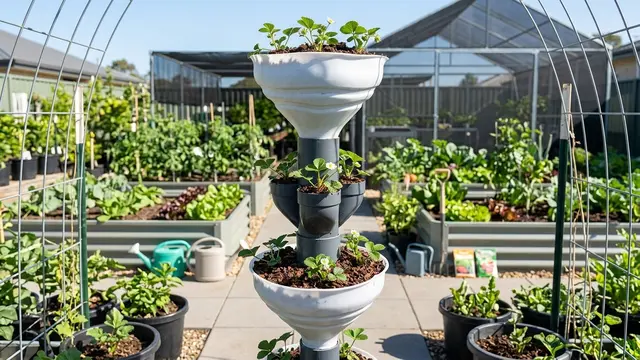 Cara Membuat Menara Strawberry dari Galon Bekas/AI Generated