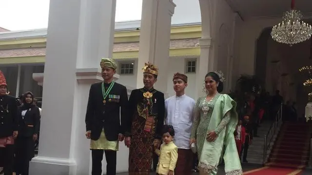 Penampilan Jokowi, Ma'ruf Amin dan Agus Yudhoyono Sebelum Upacara