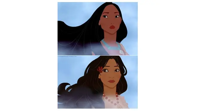 Ilustrasi Princess Disney Jadi Etnis Berbeda