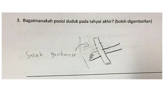 Lucunya Gambar Anak-anak Ini Saat Menjawab Soal