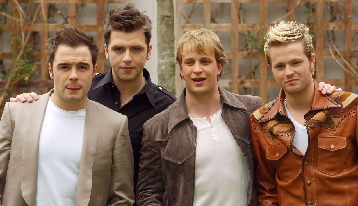 Mantan personel Westlife, Shane Filan (kiri) telah menelurkan dua buah album semenjak Westlife bubar pada tahun 2012. (AFP Photo)