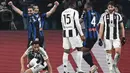 Berstatus tim tamu, Atalanta sukses mempermalukan Juventus dengan skor telak 4-0. (Isabella BONOTTO/AFP)