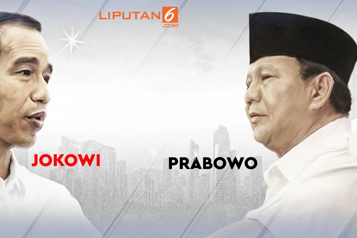 Banner Infografis Elektabilitas Jokowi Vs Prabowo