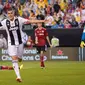 Selebrasi pemain anyar Juventus, Andrea Favilli usai mencetak gol ke gawang Bayern Munchen dalam International Champions Cup (ICC) 2018 di Lincoln Financial Field, Philadelphia, Amerika Seikat, Rabu (25/7). (AP Photo/Chris Szagola)