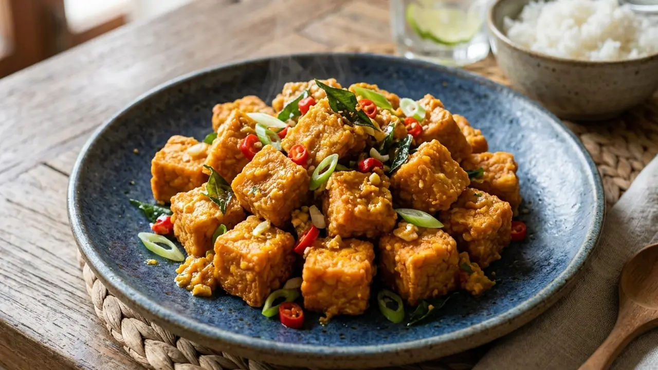 resep tempe salted egg (AI Generated)