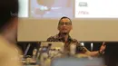 CMO PT Kreatif Media Karya (KMK) Online, Prami Rachmiadi memperkenalkan grup Emtek saat Workshop NBA di Hotel Fermount, Jakarta, (7/9/2017). Emtek satu-satunya grup Media di Indonesia yang menjalin kerjasama dengan NBA. (Bola.com/Nicklas Hanoatubun)    