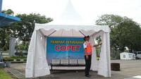 Tenda Tempat Istirahat Copet di Terminal Tirtonadi Solo, Jawa Tengah. (Liputan6.com/Reza Kuncoro)