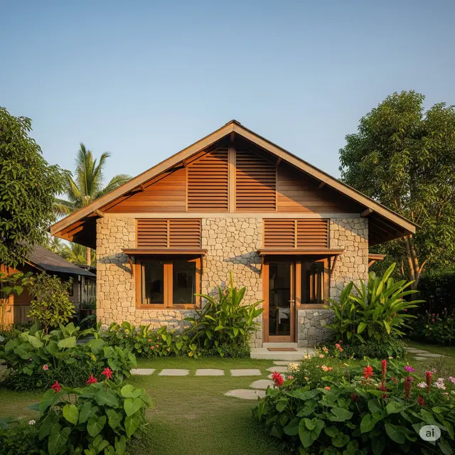 Rumah Sederhana Unik di Desa.