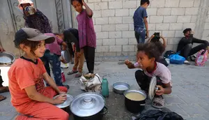 Perserikatan Bangsa-Bangsa (PBB) pada awal Juni 2025 telah menyatakan bahwa Gaza kini menjadi tempat paling kelaparan di dunia dengan seluruh penduduknya menghadapi risiko kelaparan massal. (Eyad BABA/AFP)