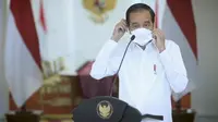 Presiden Joko Widodo (Jokowi) mengutuk keras aksi terorisme yang terjadi di Gereja Katedral Makassar, Sulawesi Selatan saat memberikan keterangan pers dari Istana Kepresidenan Bogor, Jawa Barat, Minggu (28/3/2021). (Biro Pers Sekretariat Presiden)