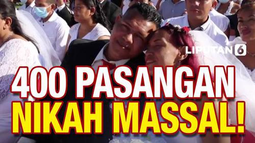 VIDEO: Meriah! Ratusan Pasangan Nikaragua Nikah Massal di Hari Valentine