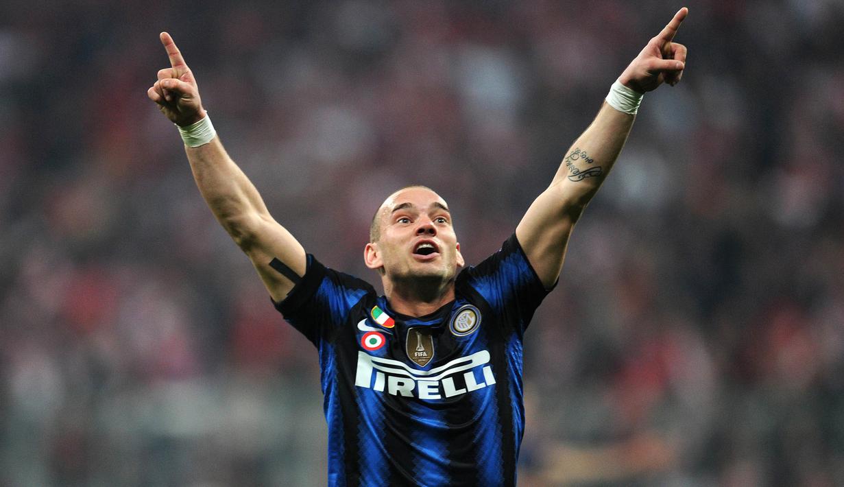 Gelandang Tengah - Wesley Sneijder. (AFP/Christof Stache)