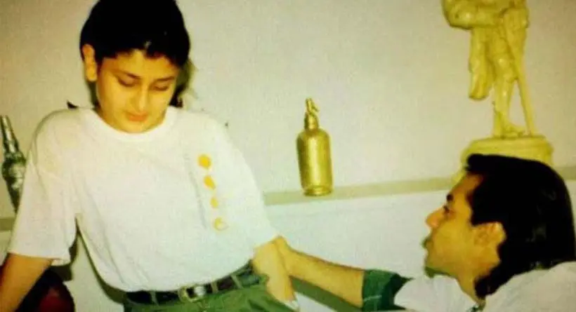 Salman Khan bersama Kareena Kapoor yang saat itu masih berusia 9 tahun. 