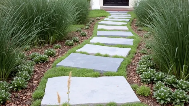 Taman Depan Rumah dengan Jalur Batu