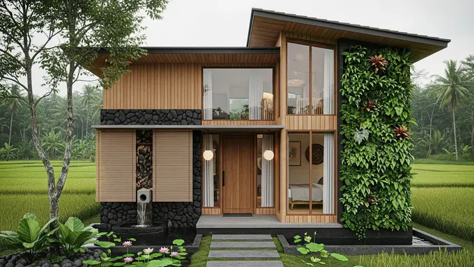 Model Rumah Kecil Bergaya Japandi Mewah Terbaru 2025/ Ilustrasi AI