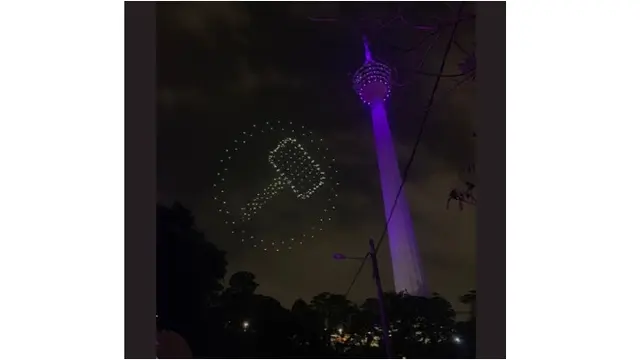 Avengers:Endgame Tayang Di Bioskop, Ratusan Drone Hiasi Langit Bentuk Logo Pahlawan Marvel