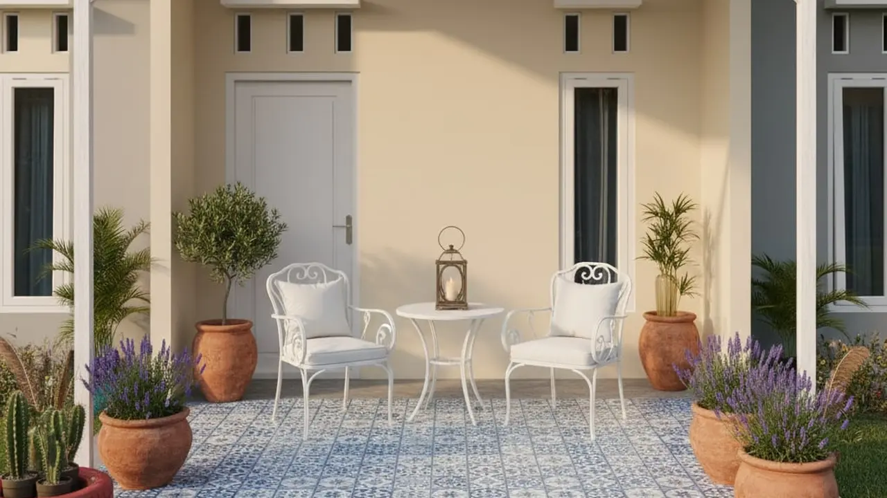 Model Teras Mediterania