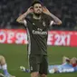 Pemain AC Milan, Suso merayakan gol ke gawang Lazio pada laga Serie A di Olympic stadium, Rome (13/2/2017). Lazio bermain imbang 1-1 dengan Milan. (AP/Gregorio Borgia)