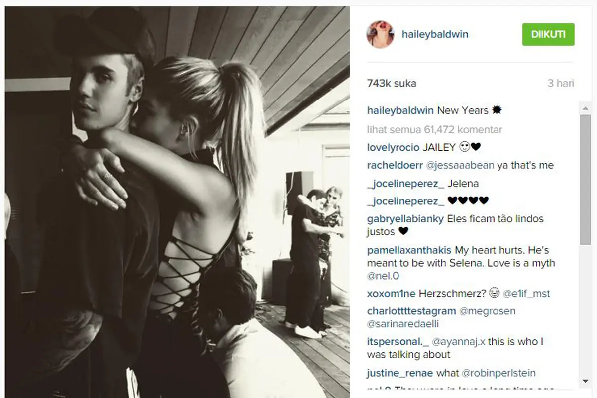 Justin Bieber dan Hailey Baldwin