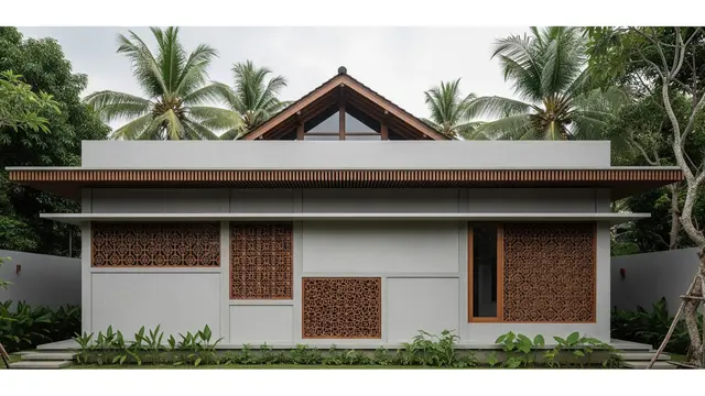 Model Joglo Depan Rumah Minimalis 2025/ Ilustrasi AI