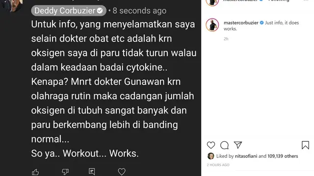 Deddy Corbuzier (Foto: Instagram/@mastercorbuzier)