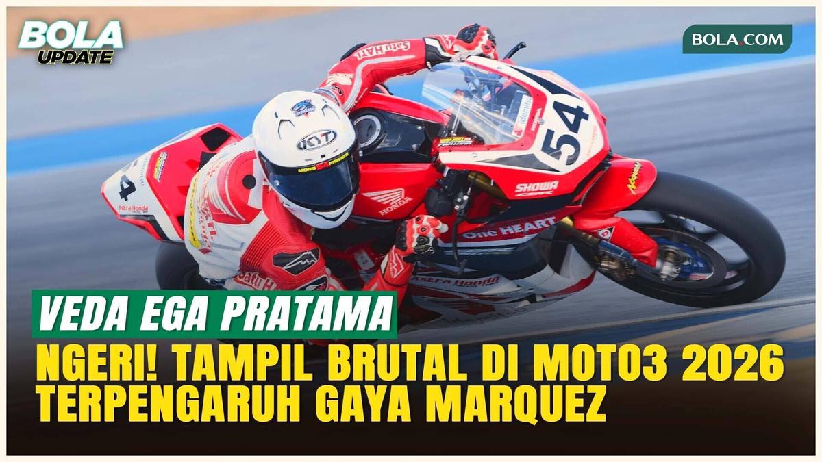 Veda Ega Pratama Terinspirasi Marc Marquez dan Jett Lawrence, Siap Menggila di Moto3 2026!
